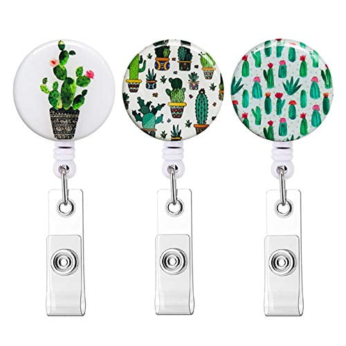 Cute Girl Nurse Retractable Badge Reel with Alligator Clip,Name Nurse ID Card Badge Holder Reel Decorative Custom Badge Holder